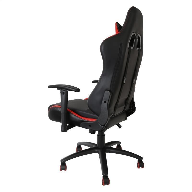 Varr Silverstone PC-gamestoel Gestoffeerde gevoerde zitting Zwart, Rood, Wit