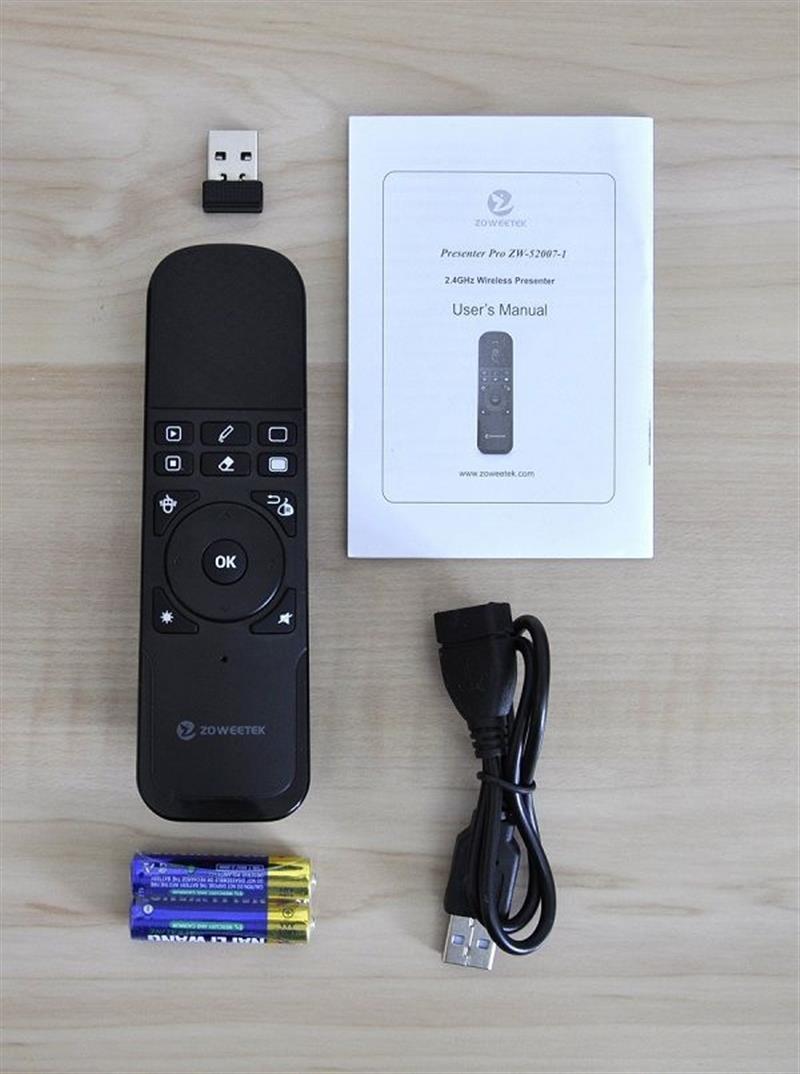 Rii i7 Ulra slim Airmouse Remote 2 4G for Windows Mac Linux and Android USB Dongle Li-Ion Battery with laserpointer