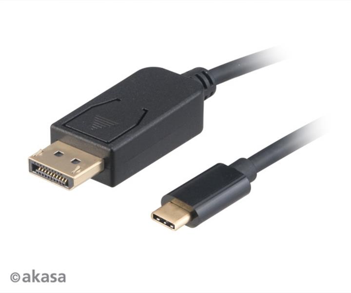 Akasa Type C to DisplayPort Adapter cable 4K@60Hz 1 8 meters *USBCM *DPM