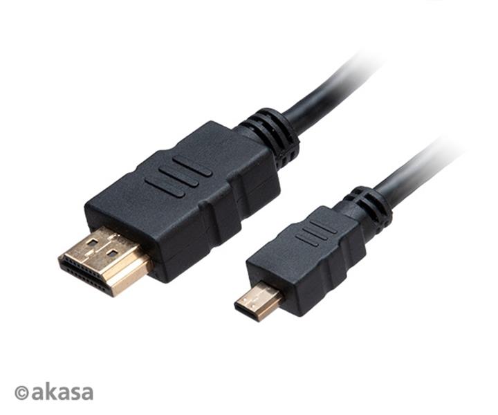 Akasa 4K HDMI to Micro HDMI cable 4K@60Hz gold-plated connectors 1 5m *HDMIM *MHDMIM