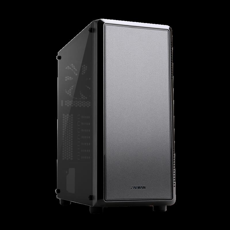 Zalman ATX Mid-Tower Case Acrylic side panel Pre-installed fan: 1x 120mm Front 1x 120mm Rear Radiator support: 120 240 Front 120mm Rear Bottom PSU Ins