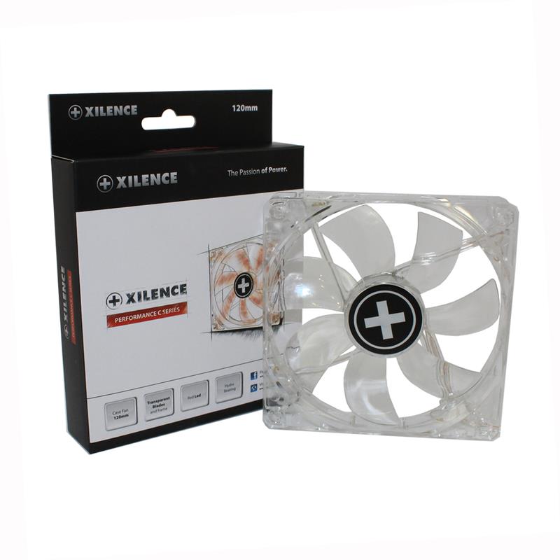 XILENCE Performance C case fan 120 mm transparent red LED XPF120 TR