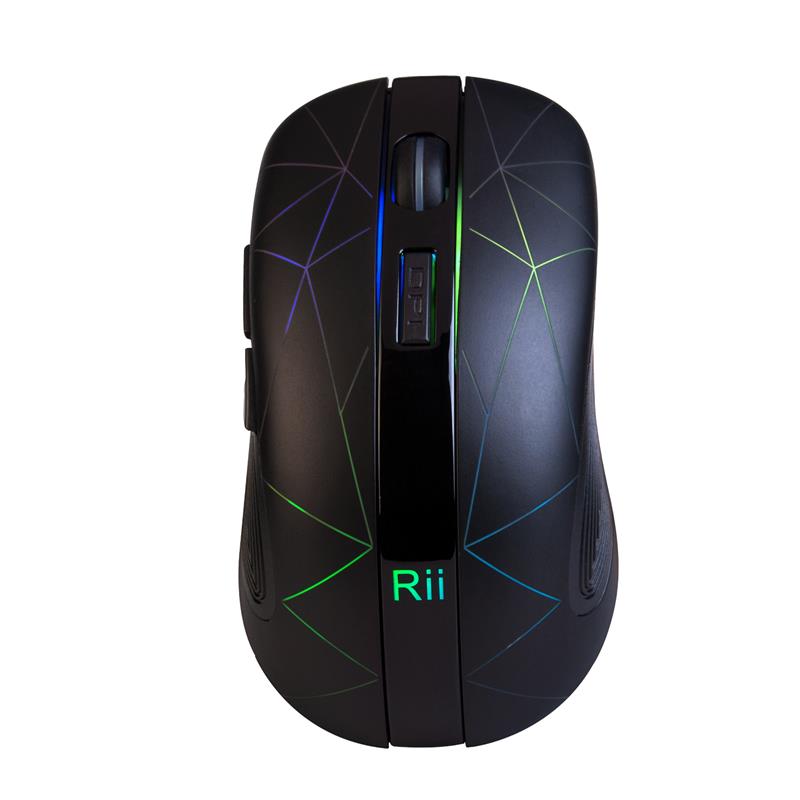 Rii Wireless Mouse Black LED nano receiver 5 button switchable: 800 1200 1600 dpi
