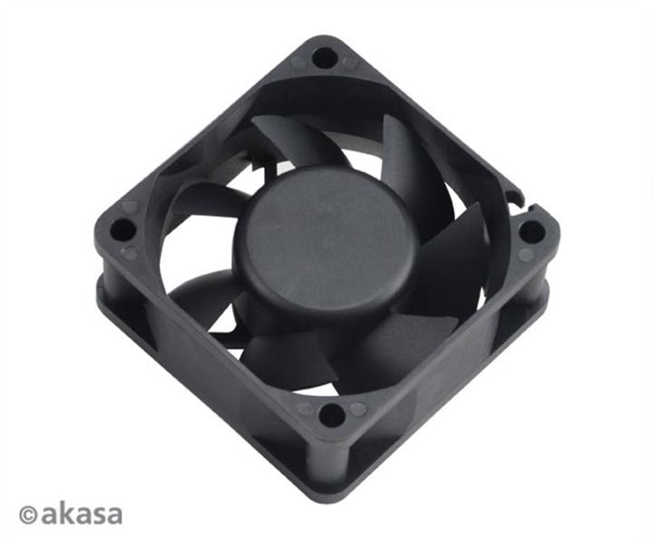 Akasa 60*25mm black case fan 3 pins sleeve bearing medium speed