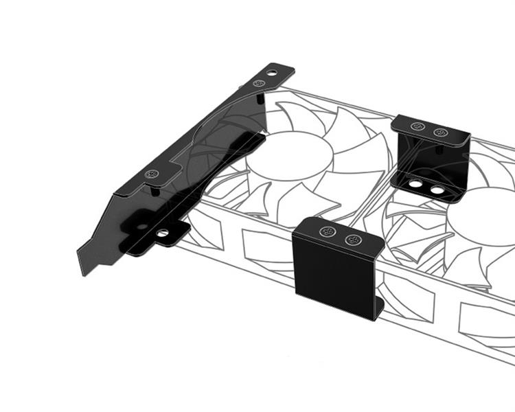 Akasa PCI Slot Bracket for Mounting One Two 80 or 92 mm Fans