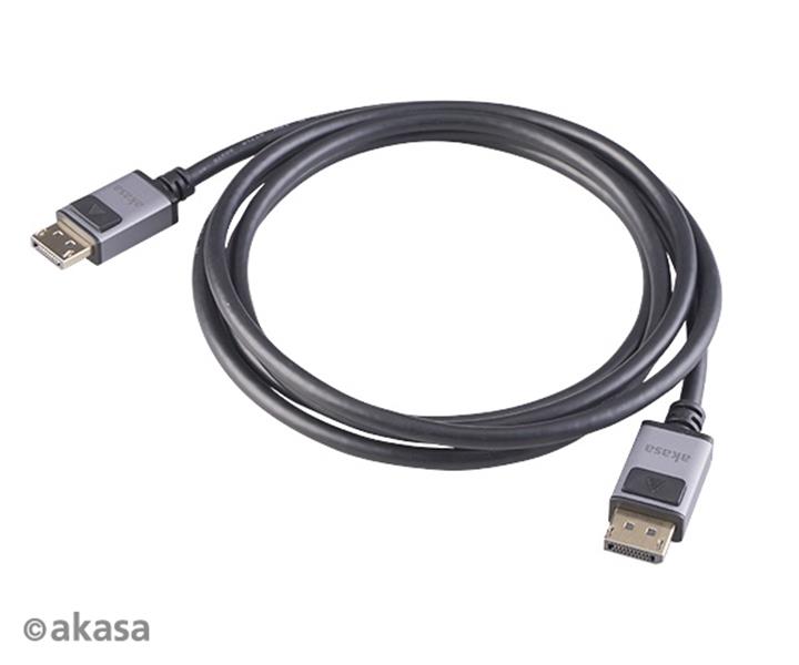 Akasa 8K DisplayPort cable with AL connector housing 2M DP1 4 Supports HBR3 8K@60Hz