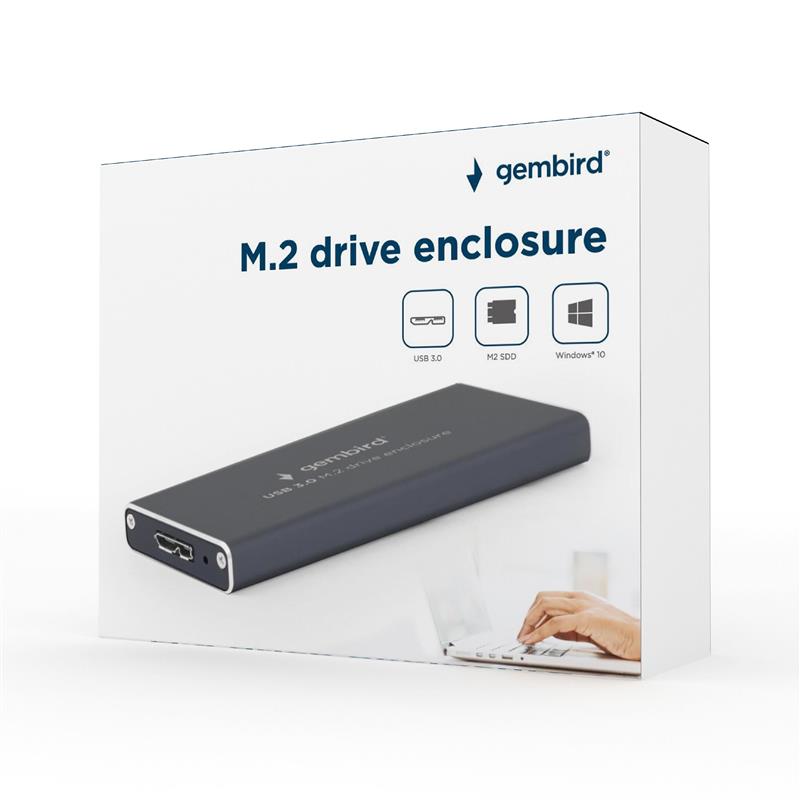 Externe behuizing voor M 2 drives USB 3 0 zwart