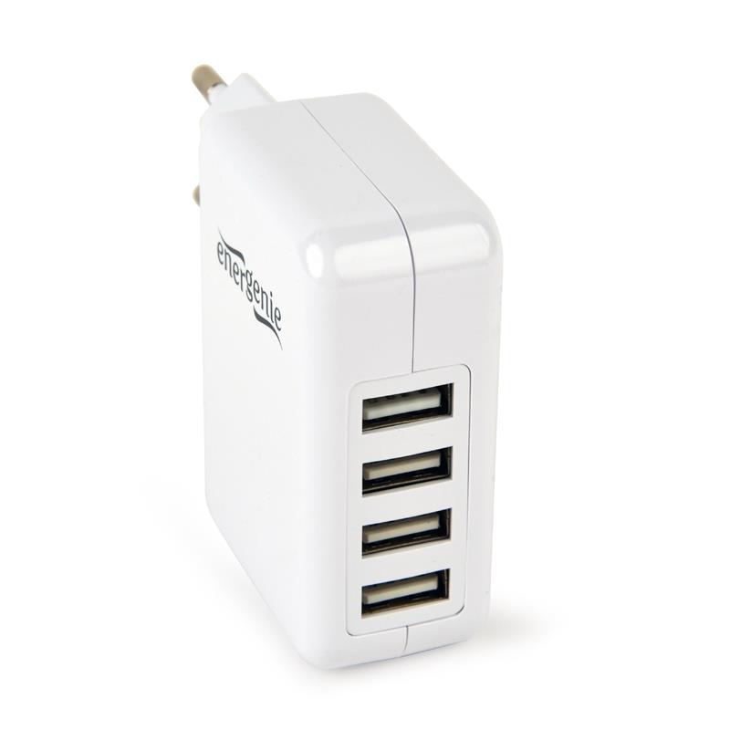 EnerGenie universele USB lader 15 Watt 3 1 A 4 uitgangsaansluitingen 4 x USB - wit