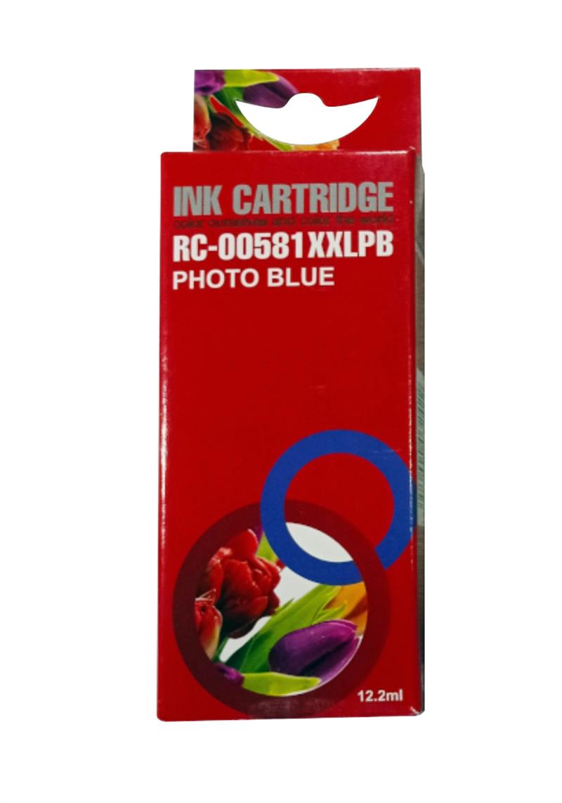Compatible Canon CLI-581XXLPB NC-00581XXLBP Blue -with chip Red Box