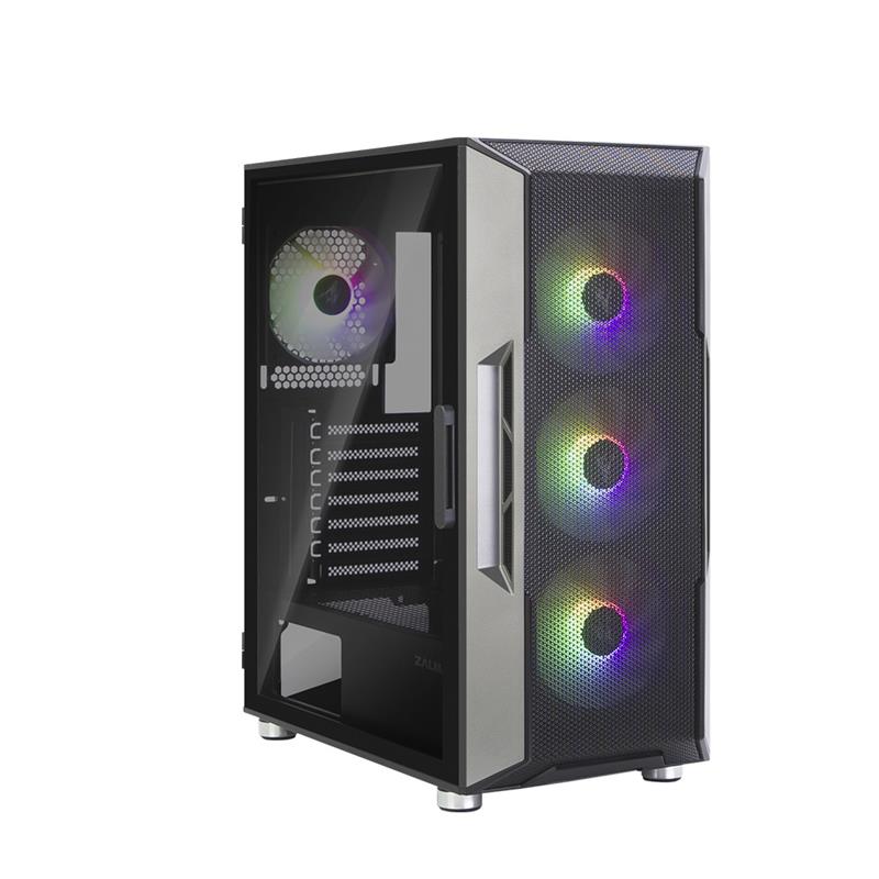 Zalman ATX Mid Tower PC Case Mesh front for efficient cooling Pre-installed fan: 3 x 120mm white LED front 1 x 120mm white LED rear 2 x 3 5 3 x 2 5 Ar