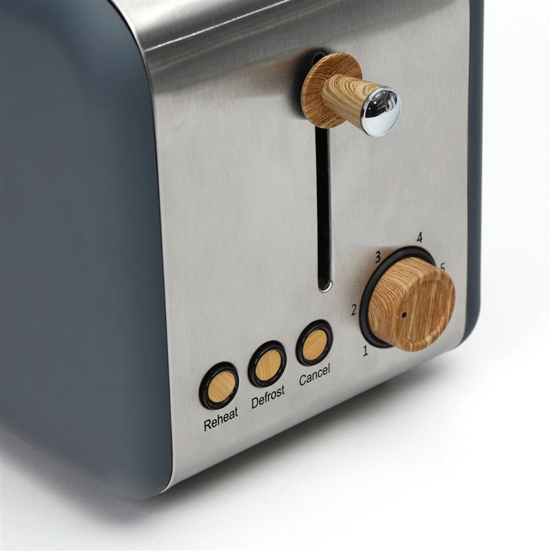 Platinet Electric Toaster Velvet Wooden Gray