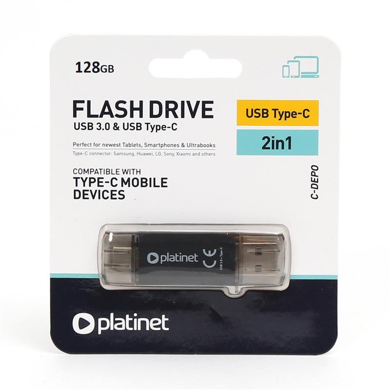 Platinet Pendrive USB 3 0 Type-C 128GB Black