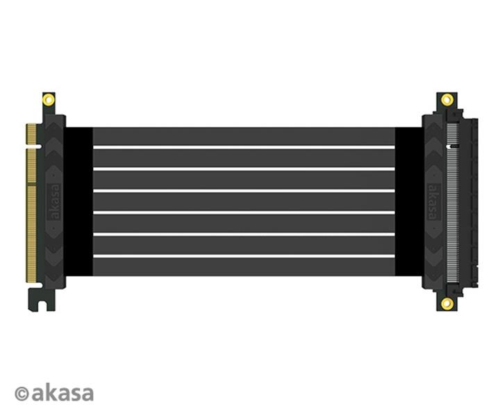 Akasa RISER BLACK X2 Mark IV Premium PCIe 4 0 x16 Riser Cable 20cm