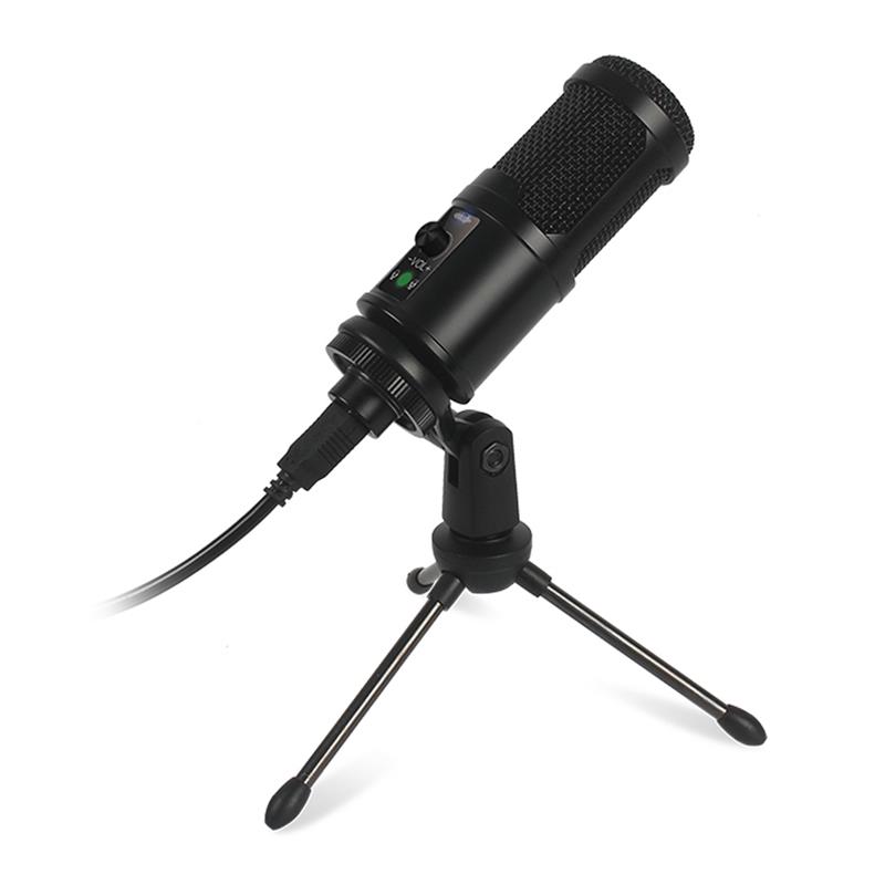 VARR Gaming Vlogging desktop microfoon met tripod en sponge - condensor cardoid: geschikt voor podcasts vlogs zang en spraak opnames - optimale afstan