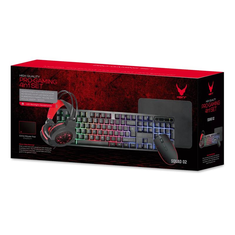 VARR Gaming set: keyboard mouse mousepad headset kabel 1 5 USB