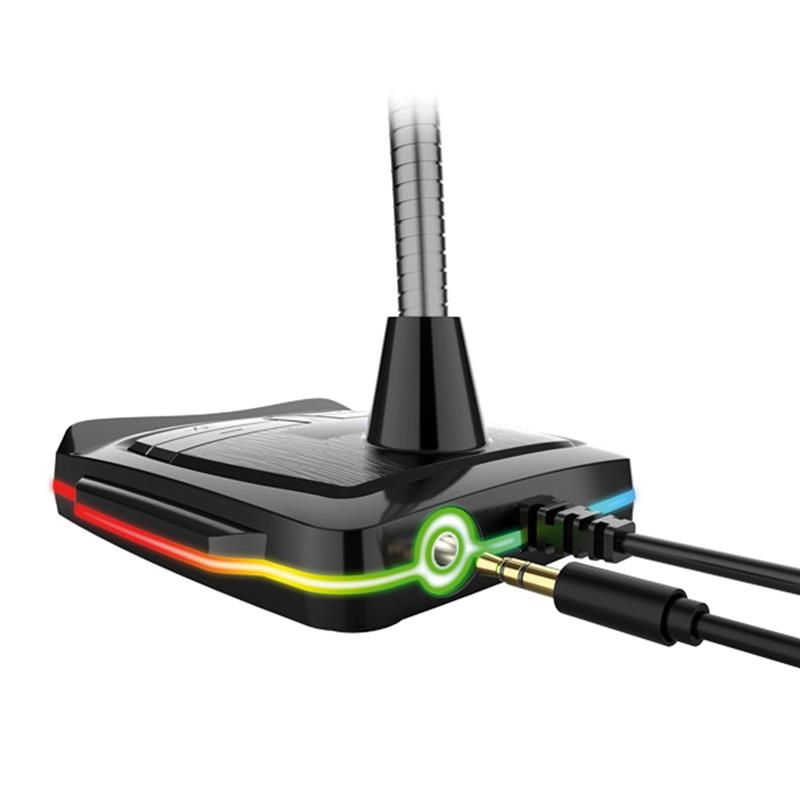 VARR Gaming Desktop microfoon - RGB USB 1 5m - black 70Hz-10KH S N ratio: >50dB - Omni-directioneel