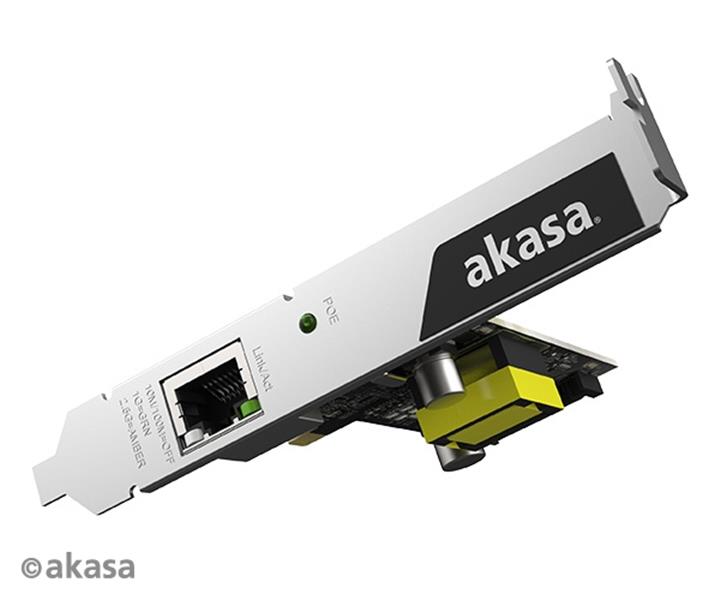Akasa 2 5G PCIe Network Card with PoE up to 25 5W