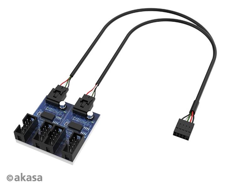 Akasa Internal 1-to-4 USB 2 0 Splitter Hub Cable