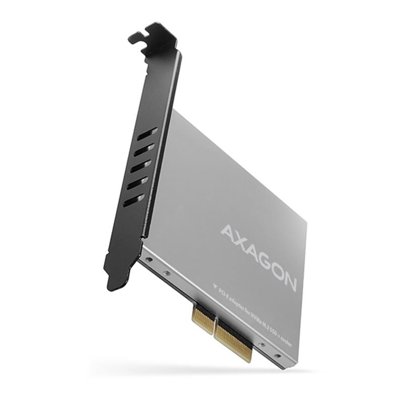 AXAGON PCI-E 3 0 4x - M 2 SSD NVMe up to 80mm SSD passive cooler