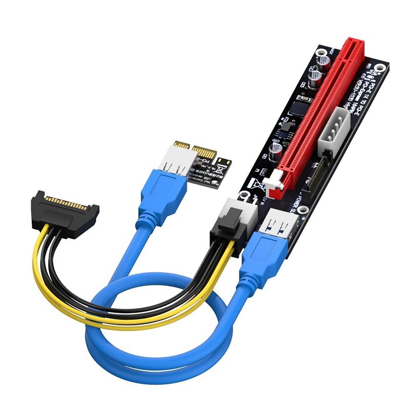 Akasa 6 Sets PCIe Riaser Adapter Card for GPU Mining X16 to X1