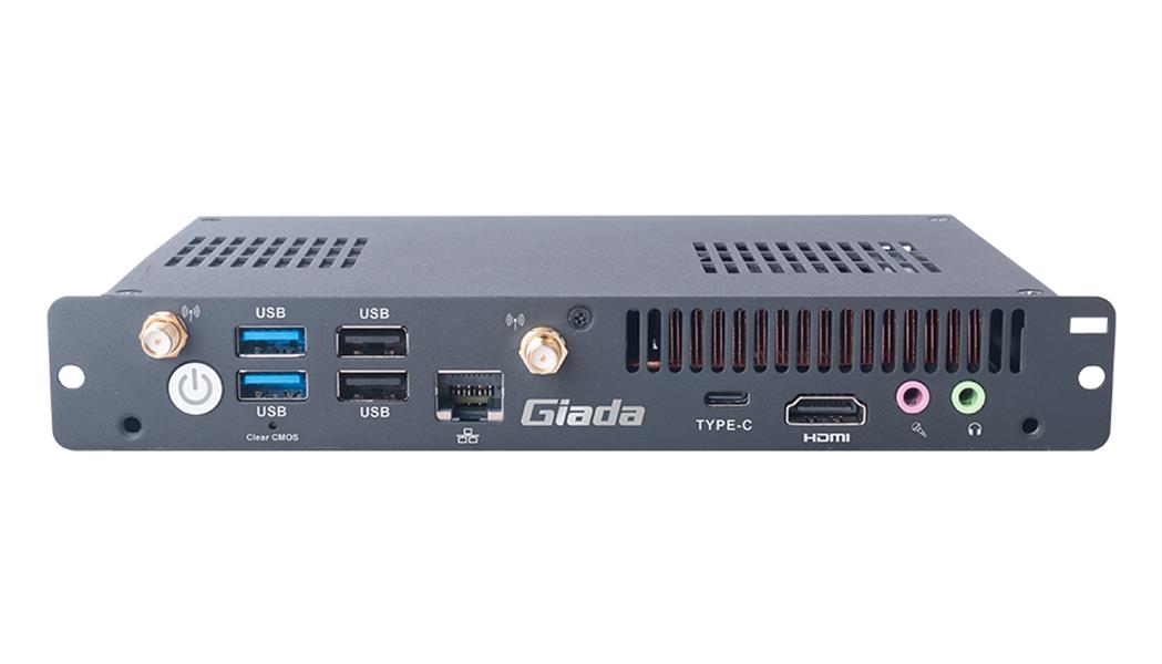 Giada MiniPC barebone PC612 Intel OPS i3-1215U Intel UHD Graphics 2x SO-DIMM DDR4-3200 1x M 2 for SSD 1x M 2 for Wi-Fi 1 x HDMI 2x USB 3 2 gen 2 2 x U