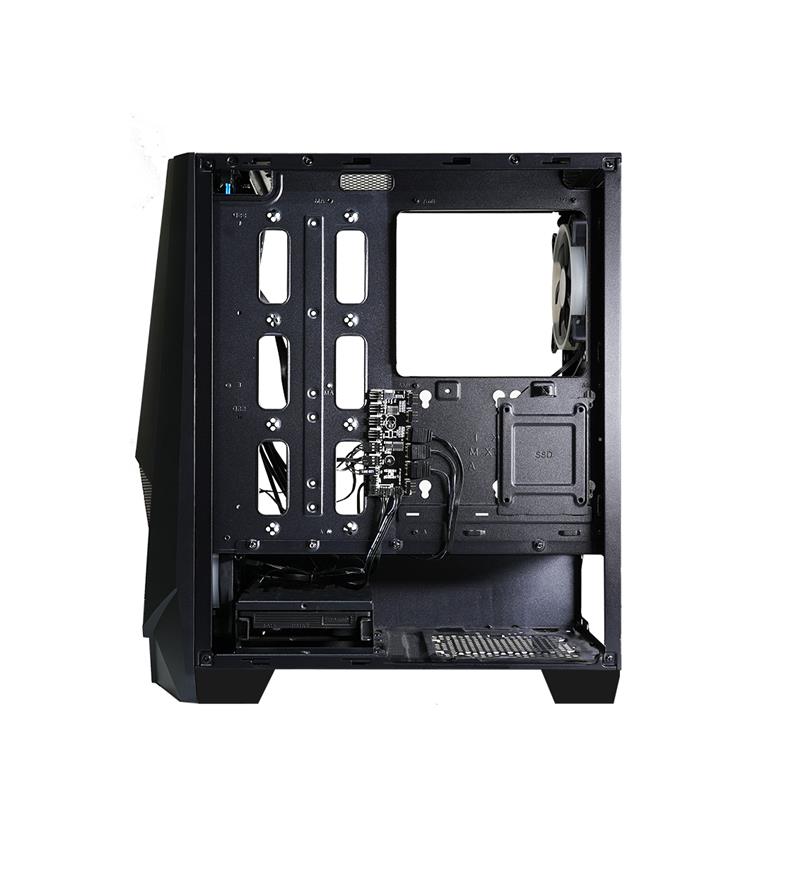 Xilence Xilent Blast Black ATX tempered glass window case 2 x 120 mm ARGB PWM fan included