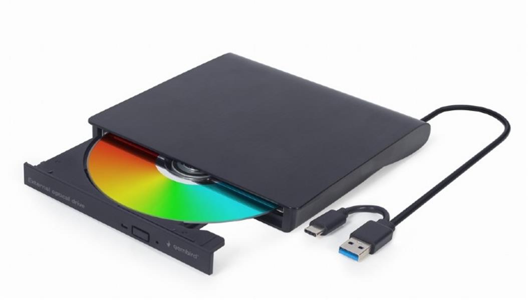 Gembird Externe USB CD DVD brander speler met USB-C en USB A 3 1