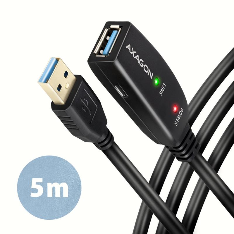 AXAGON USB 3 2 Gen 1 A-M -> A-F active extension repeater cable 5m