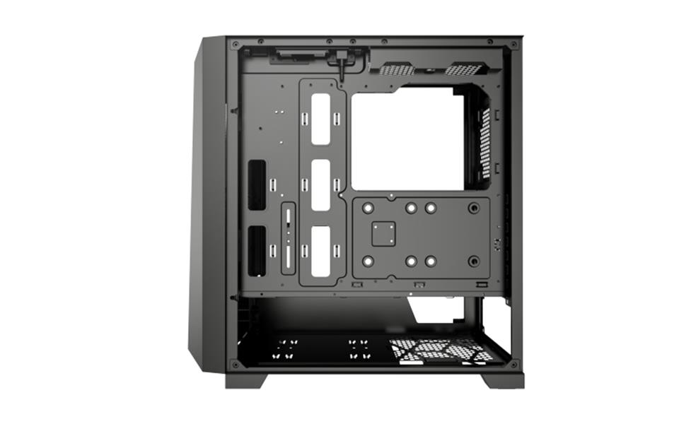 Xilence Xilent X Black ATX tempered glass window mesh front case 3 x 120 mm ARGB front fan and 1 x 120 mm PWM rear fan included