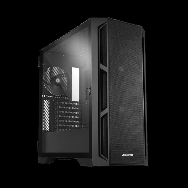 Chieftec Apex Air Black E-ATX Gaming case T Glass w Mesh front panel 3 x PWM Fan