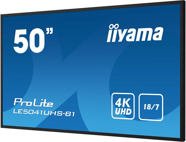 iiyama LE5041UHS-B1 beeldkrant Digitale signage flatscreen 125,7 cm (49.5"") LCD 350 cd/m² 4K Ultra HD Zwart 18/7