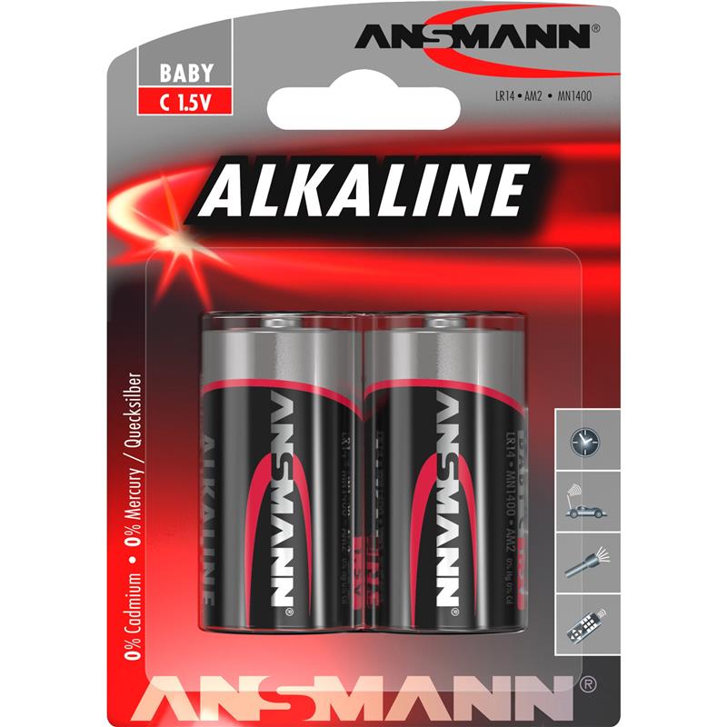 Ansmann alkaline battery C 2 pcs package 1513-0000 7200mAh