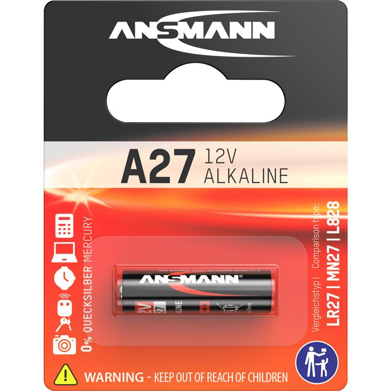Ansmann alkaline battery A27 12V package of 1 1516-0001 