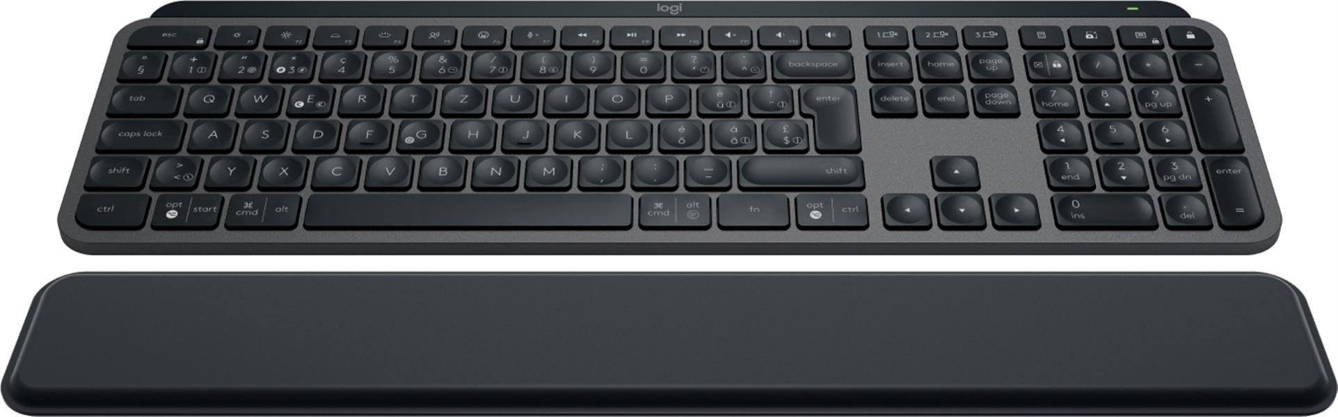 Logitech MX Keys S toetsenbord RF-draadloos + Bluetooth QWERTZ Zwitsers Grafiet