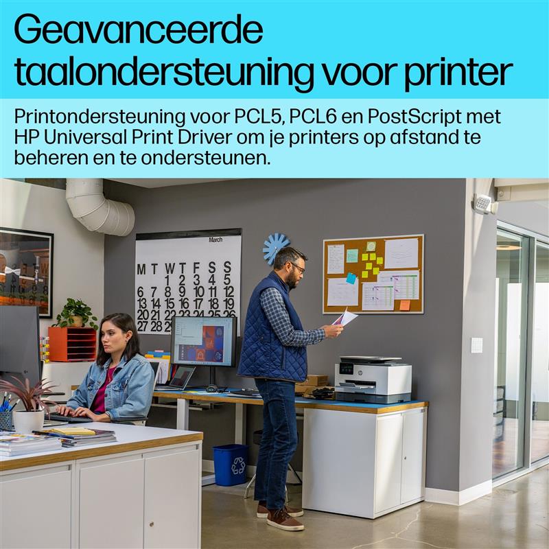 HP OfficeJet Pro 9130b All-in-One printer, Kleur, Printer voor Kleine en middelgrote ondernemingen, Printen, kopiëren, scannen, faxen, Draadloos; Prin