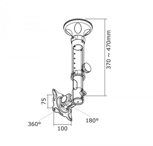 Neomounts monitor plafondsteun