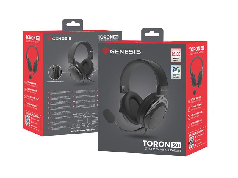 GENESIS Toron 301 Headset Bedraad Hoofdband Gamen Zwart