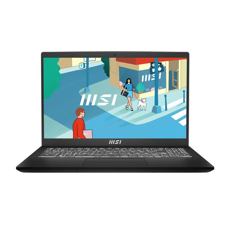 MSI Modern 15 B11M-035BE Laptop 39,6 cm (15.6"") Full HD Intel® Core™ i5 i5-1155G7 8 GB DDR4-SDRAM 512 GB SSD Wi-Fi 6 (802.11ax) Windows 11 Zwart
