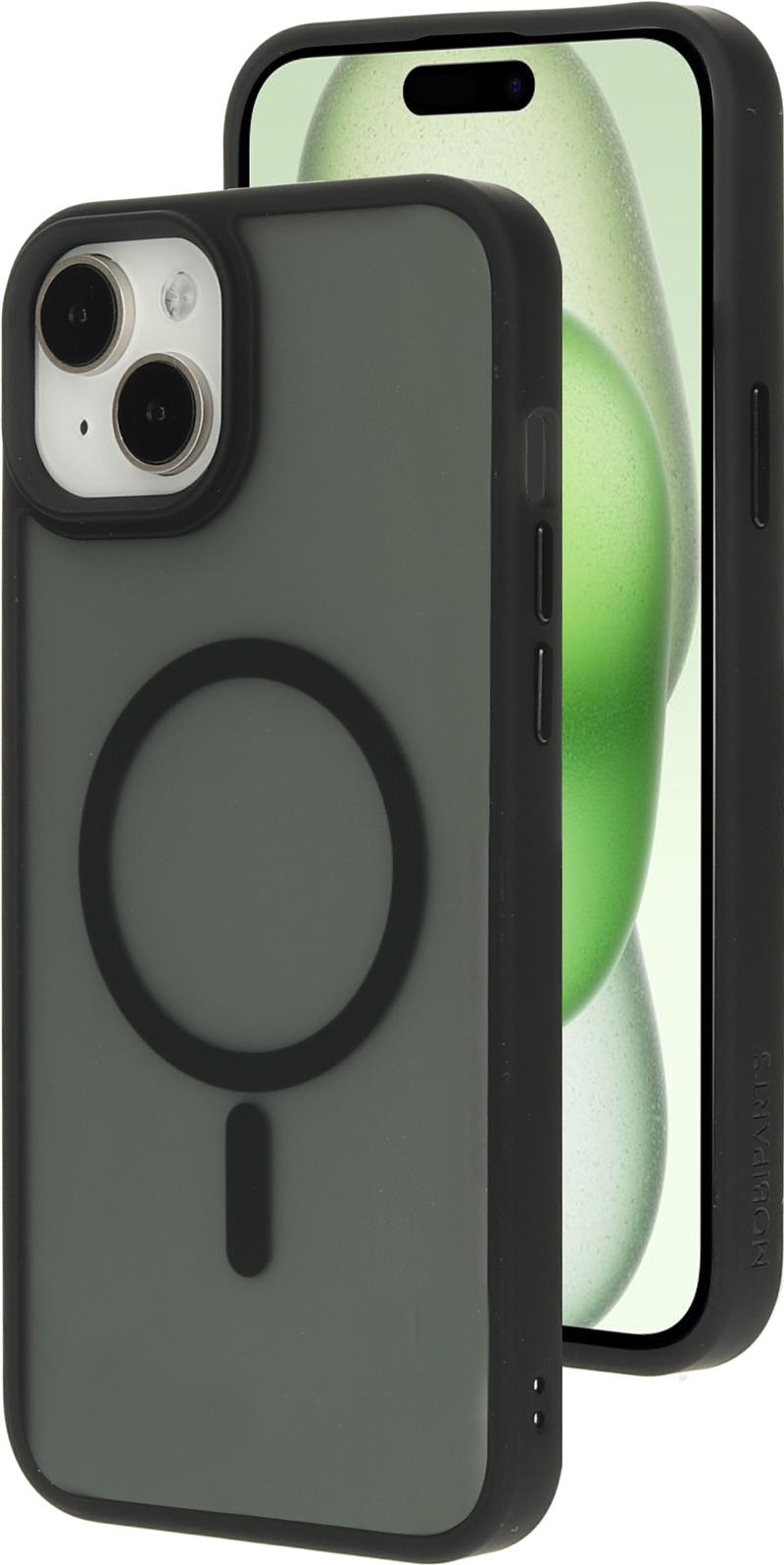 Mobiparts Hardcover Apple iPhone 15 Plus Satin Black (Magsafe Compatible)