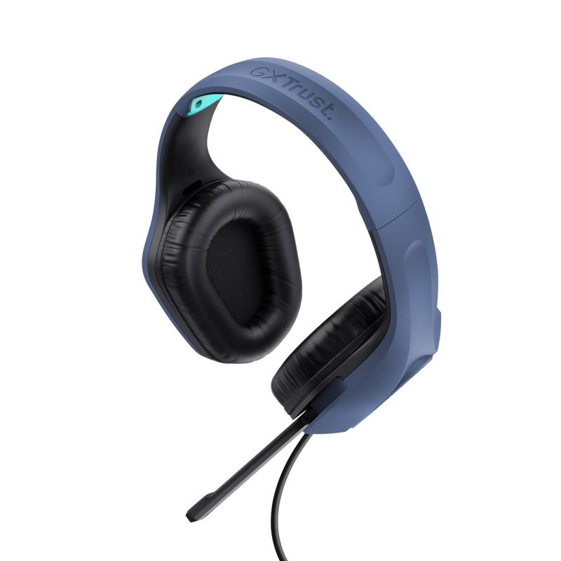 Trust GXT 415B Zirox Headset Bedraad Hoofdband Gamen Blauw