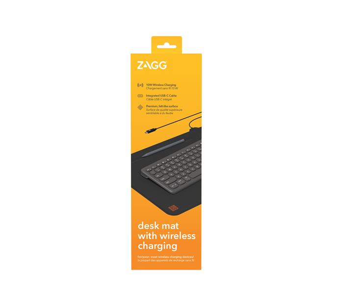 ZAGG Wireless Charging Desk Mat Zwart