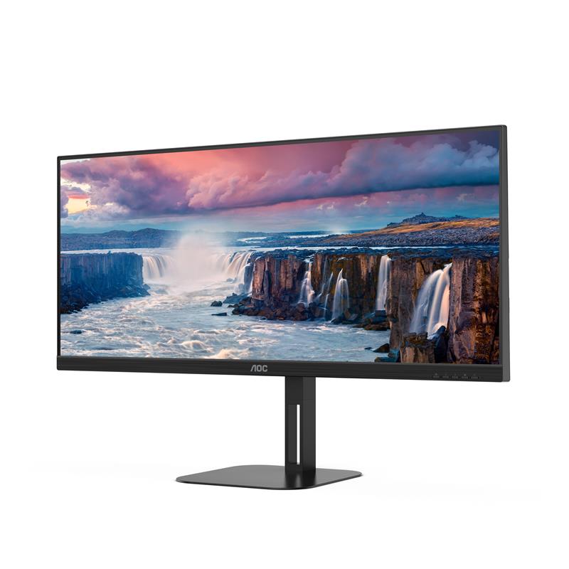 AOC V5 U34V5C/BK computer monitor 86,4 cm (34"") 3440 x 1440 Pixels UltraWide Quad HD LCD Zwart