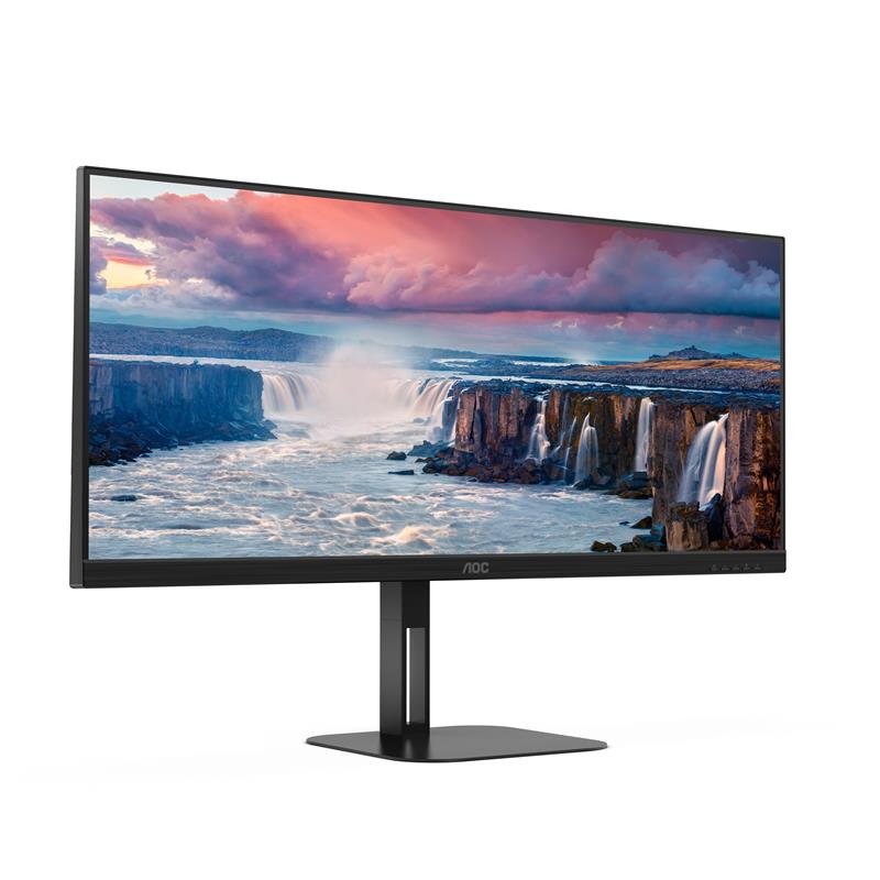 AOC V5 U34V5C/BK computer monitor 86,4 cm (34"") 3440 x 1440 Pixels UltraWide Quad HD LCD Zwart