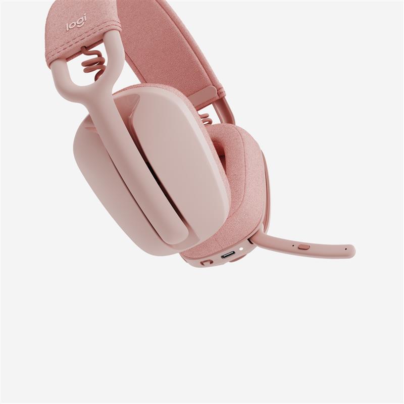 Logitech Zone Vibe 100 Headset Draadloos Hoofdband Oproepen/muziek Bluetooth Roze