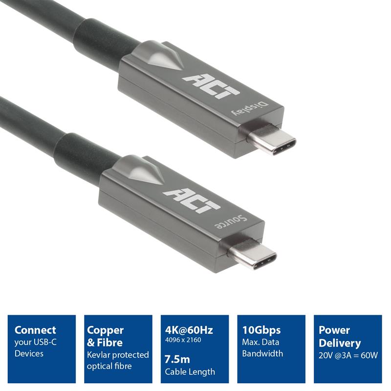 ACT USB-C 3.2 Gen2 ive Optical Cable AOC Connection... - Kabel - Digital/Daten