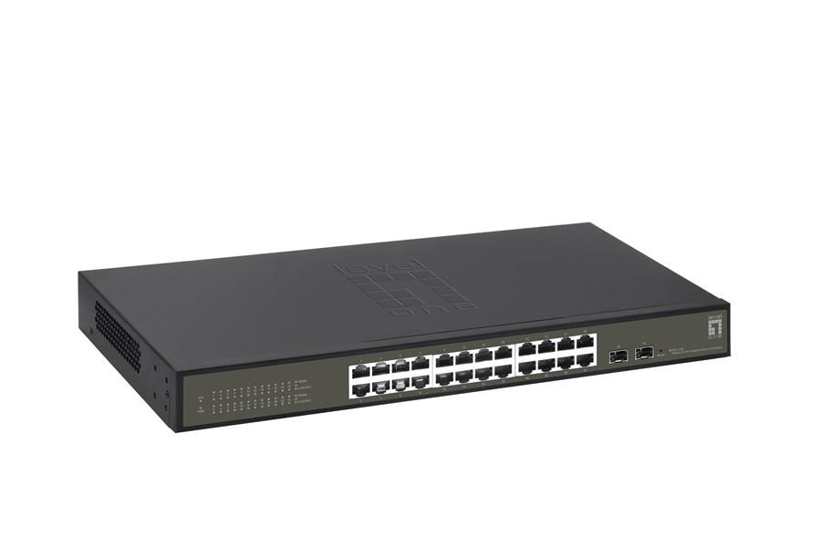 LevelOne GES-2126 netwerk-switch Managed L2 Gigabit Ethernet (10/100/1000) Zwart