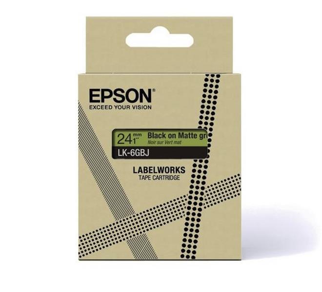 EPSON Matte Tape Green Black 18mm 8m