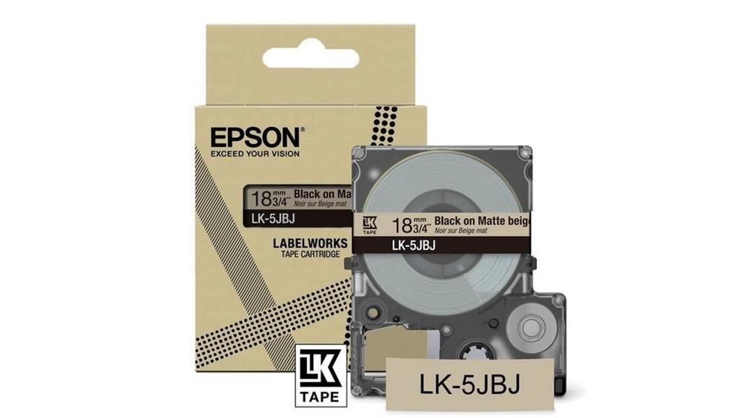 Epson LK-5JBJ Beige, Zwart