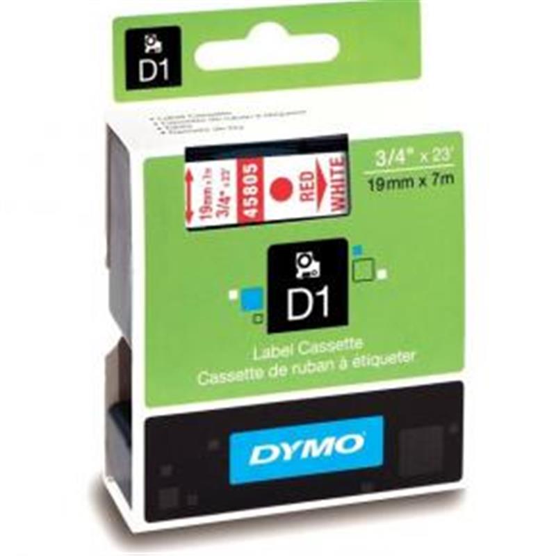 DYMO S0720850 labelprinter-tape Rood op wit