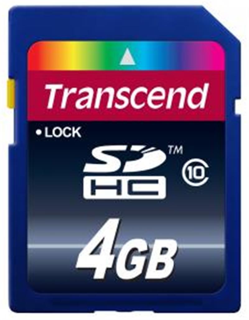Transcend SDHC CARD 4GB SD 3 0 SPD Class 10